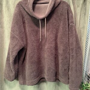 Cozy Champion Plush Sherpa Pullover Hoodie in Gray